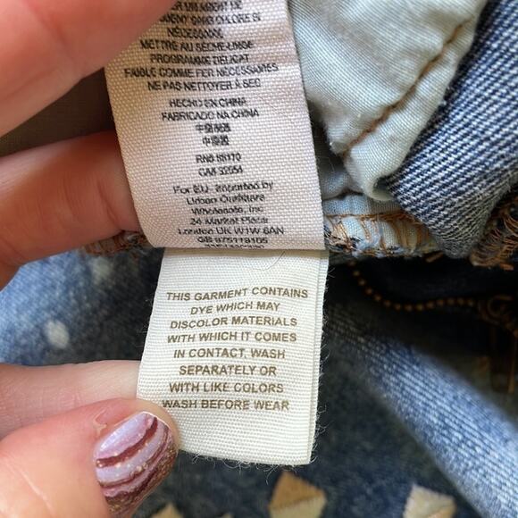 Free People embroidered cutoff coastal cowgirl denim shorts - Picture 9 of 10